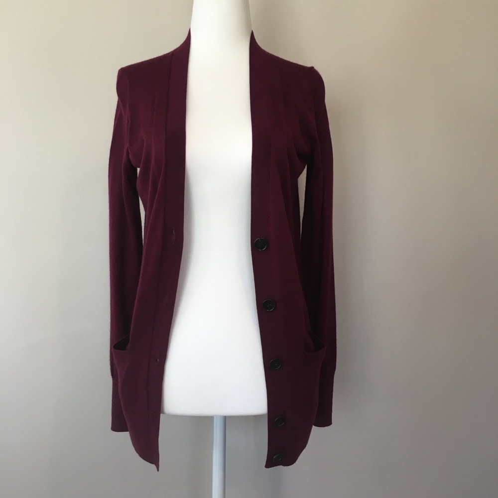 Loft Burgundy Cardigan